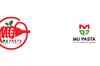 creative pasta burger restaurant catering food minimalist logo design