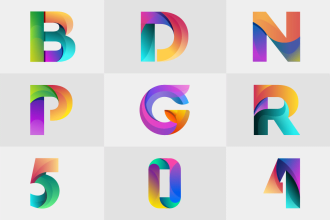 do minimalist abstract letter 3d app logo design