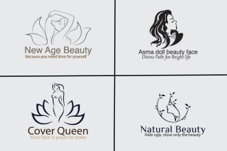 provide premium geometry mystical watercolor floral or spiritual logo design