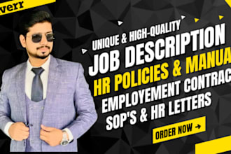 write unique job description, employment contract and HR policies