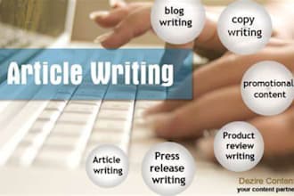 do SEO for website, content writing, and article writing