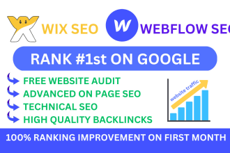 do webflow and wix SEO to achieve top rankings