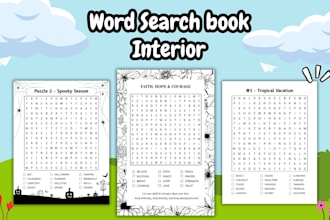 create a theme and niche based word search puzzle