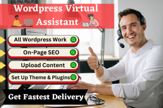 be your wordpress virtual assistant or VA and upload content