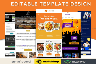 design custom mailchimp, omnisend email marketing newsletter template