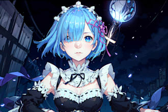 train and make custom anime art character using ai