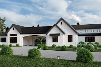 do photorealistic interior design, exterior design rendering