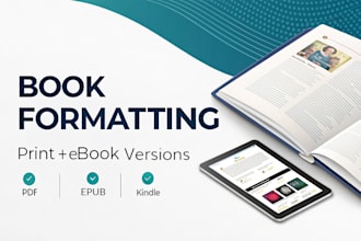 do typesetting and book formatting for print book and ebook
