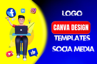 design anything in canva logo, ebook, graphic design and social media templates