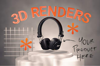 do photorealistic 3d product rendering, 3d mockups