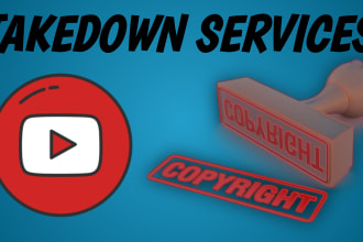 send legal takedown notices,reinstate,report channel,images,videos under dmca
