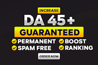 increase domain authority da 45 plus in moz with dofollow seo backlinks