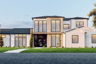 do 3d exterior design , interior design and 3d walk through