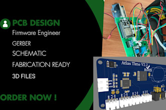 design pcb circuit, create pcb schematic, fabrication gerber and bom