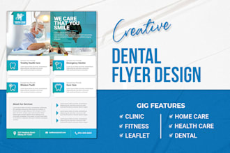 design an attractive medical, dental, healthcare,  flyer or brochure