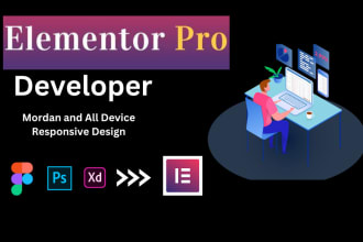 design wordpress langing page elementor or elementor pro
