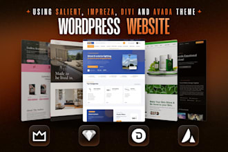 design modern wordpress website using salient, impreza, divi, avada theme
