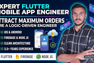 be your expert flutter firebase and node js mobile app developer