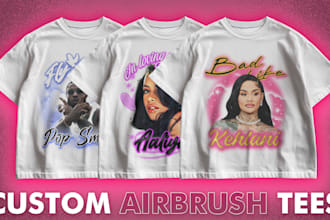 design a digital graffiti airbrush tshirt