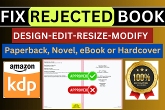 fix, modify, resize, edit, design book, ebook cover, etsy, amazon KDP format