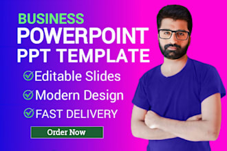 design business powerpoint, sale pitch deck, custom slide template presentation