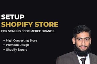 setup shopify store for you