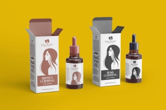 product box design mailer box label design and 3d mockups