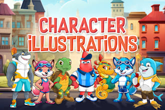 do brand character illustration drawing and mascot designs