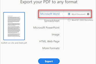 convert PDF to microsoft word