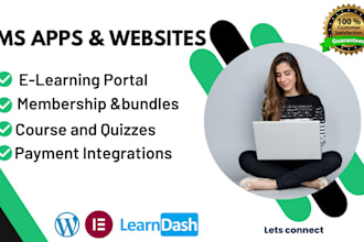 develop elearning wordpress lms website using learndash
