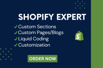do shopify custom pages,sections and blogs posts shopify developer