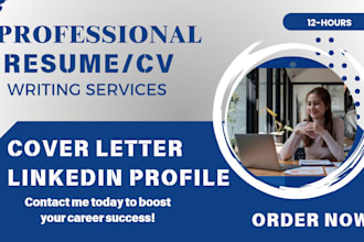 write your professional resume, CV, cover letter, ats