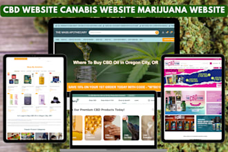 build responsive cbd website profitable cbd shopify store cannabis website