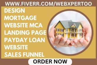 design mortgage website mca landing page home buyer leads mortgage calculator