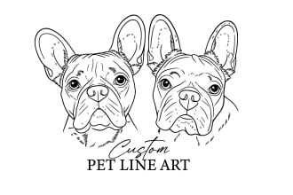 draw a custom pet line art hand drawn pet drawing