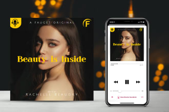 design a professional and elegant podcast cover art for you in 6 hours