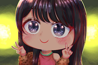 draw cute chibi illustration for you