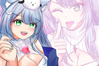 draw premium semi nsfw anime art