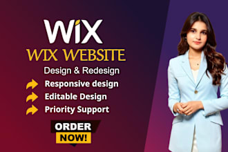 create wix website, design, and redesign wix website