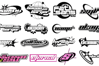 design y2k style logo streetwear for your brand