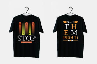 do a trendy custom typography t shirt design