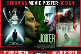 create stunning movie poster design and film poster design