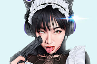 draw realistic vector or vexel of your photo