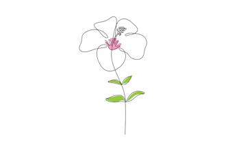 create one line art vector illustration flower and botanical for you