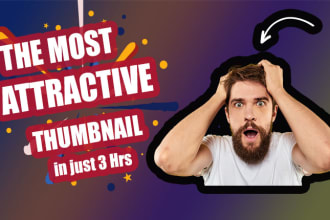 make amazing and attractive youtube thumbnail design