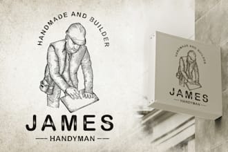 create hand drawn custom logo