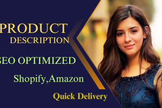 write shopify product description with SEO title