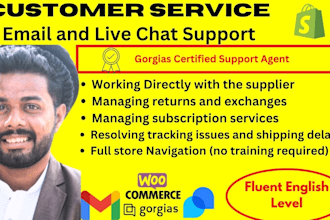 customer service with email support and live chat