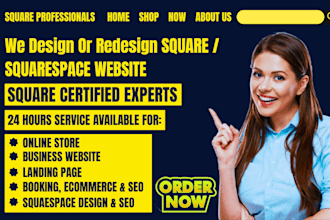 build square website design square online store, design squarespace website