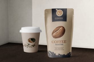 create coffee labels or stickers professionally